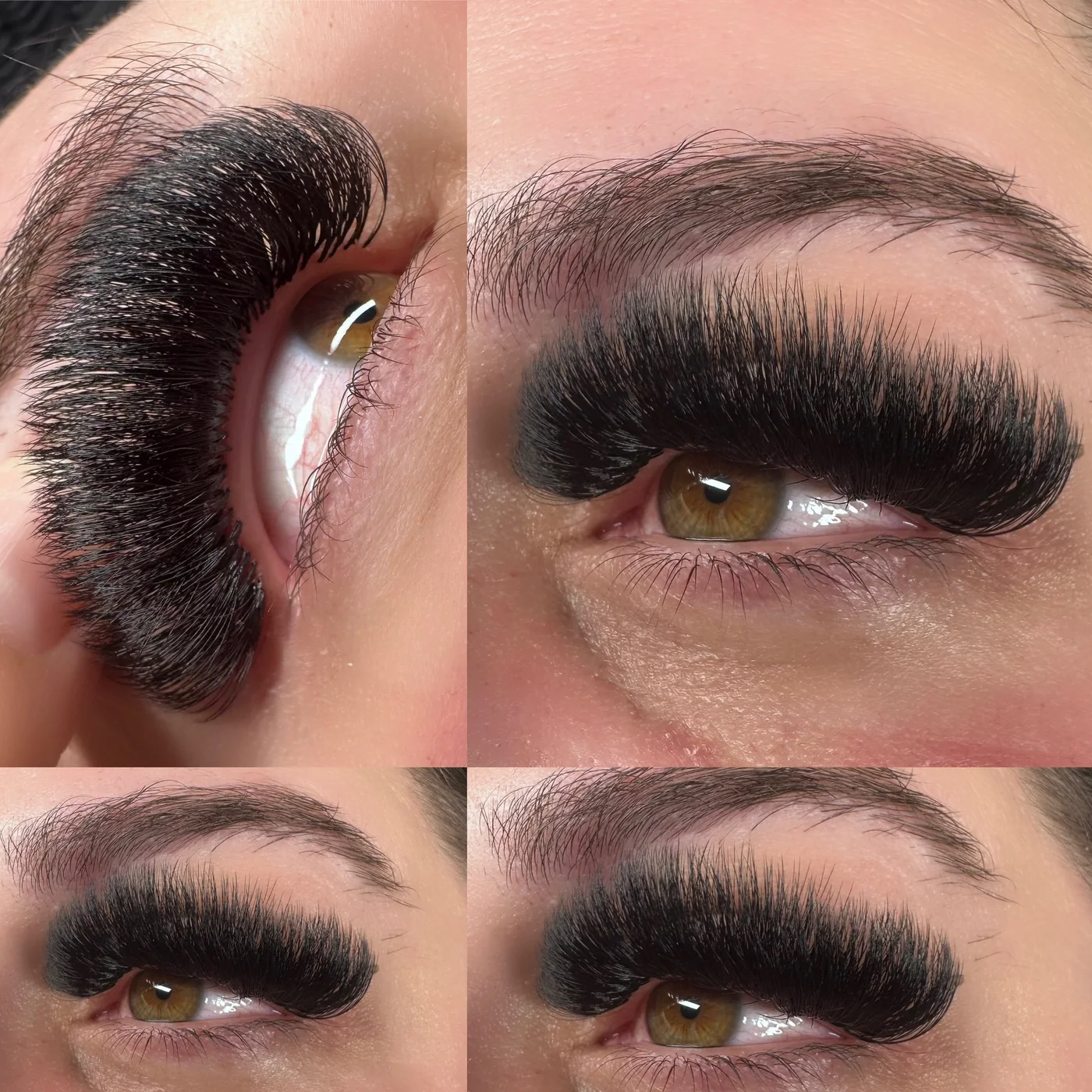 Detailed volume lash extension portfolio views