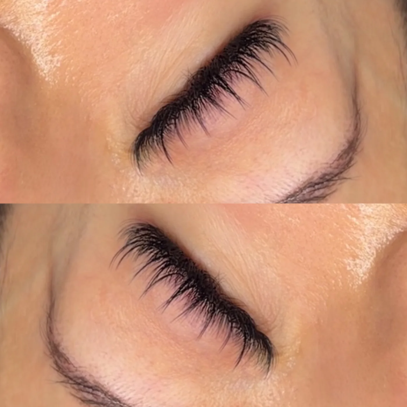 Soft lash lift and natural lash result